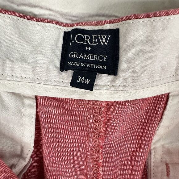 J. Crew Gramercy Men’s 34 Shorts Chino Chambray Preppy Inseam 8 Nautical - Picture 3 of 6